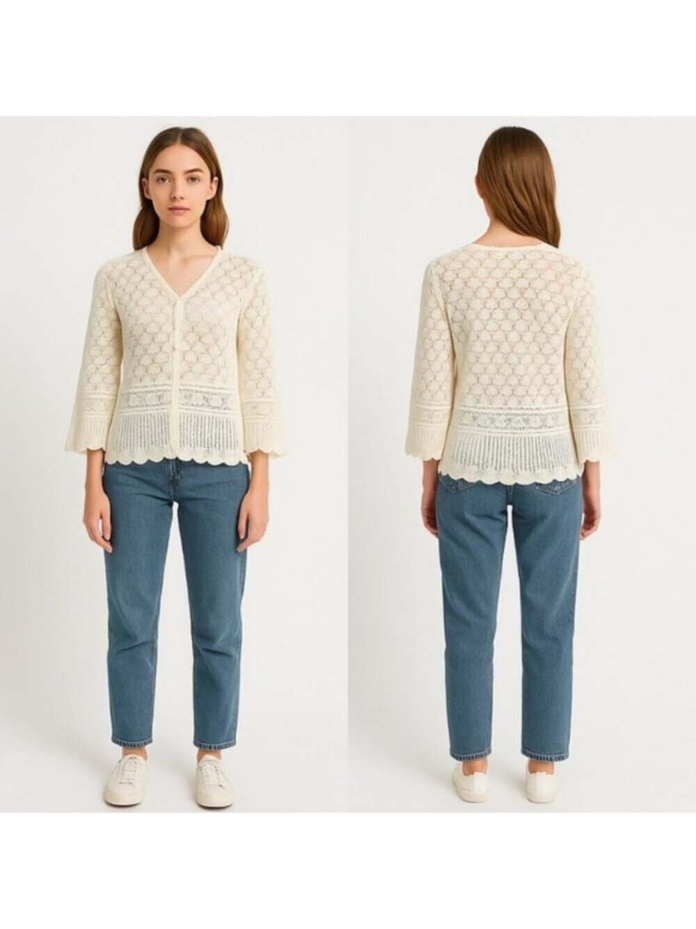Vintage April Cornell Lace Crochet Cardigan